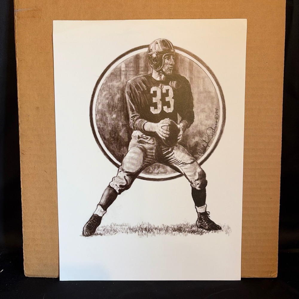 Christopher Paluso Sammy Baugh Pencil on Mylar Art Champions Magazine 1994 NFL